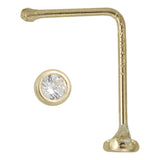 Piercing Nariz Zirconia Arco Mini Perfo 100% Oro 10k 1.5 Mm Dorado