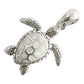 Dije Tortuga Con Piedra Natural Tallada De Plata Solida 925