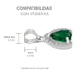 Dije Gota Zirconias Amor Mujer Regalo Joyería Moda Plata 925