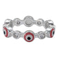 Anillo Ojo Turco Churumbela Completa Zirconias Plata 925