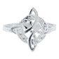 Anillo Diamantado Con Zirconias Nudo Bruja Celta Plata 925