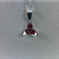 Dije Triqueta Zirconia Plata Solida 925 + Cadena Plata 925