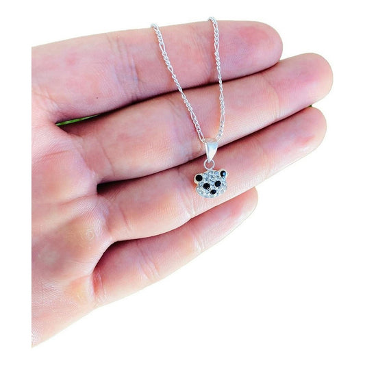 Cadena De Plata 3x1 Con Dije De Carita Oso Plata Solida 925