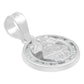Dije Mini Medalla Bautizo Virgen Zapopan Plata 925 1.2 Cm Blanco