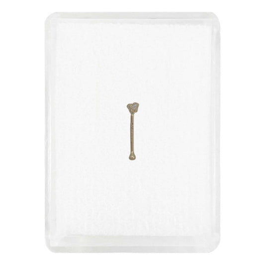 Piercing Nariz Zirconia Recto Mini Perfo 100% Oro 10k 1.5 Mm