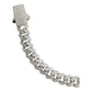 Pulsera Cubana Hombre Zirconias Piedra Made In Thailand S925