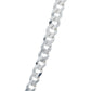 Cadena Cubana Gruesa Cerrada Hombre Plata 925 65 Cm X 7 Mm