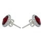Juego Grande Cristal Dije Arete Cadena Mujer Regalo Plata925