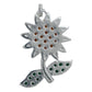 Dije Flor Primavera Zirconia Mujer Con Cadena Plata 925