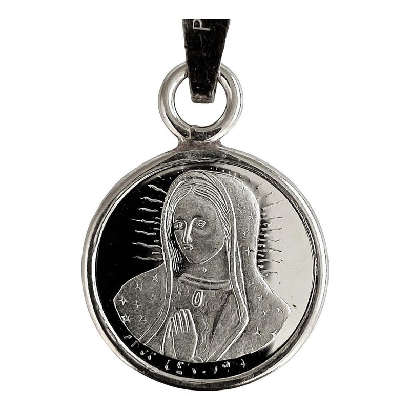 Dije Medalla Virgen Guadalupe Plata Pura Ley 999