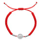 Pulsera Ajustable Hilo Amuleto Medalla San Benito Plata 925 Rojo