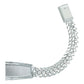 Esclava Doble Cubana Placa Diam Adolescente Plata Maciza 925