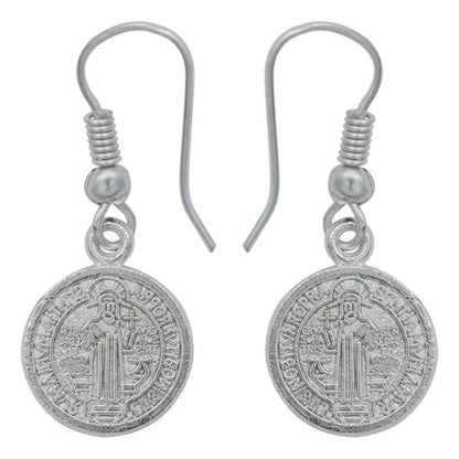 Aretes Doble Vista Gancho San Benito Aro Mujer Aleación