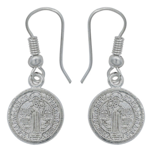 Aretes Doble Vista Gancho San Benito Aro Mujer Aleación