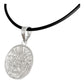 Dije Medalla Tetragramaton De 3 Cm Plata S925 +collar Caucho