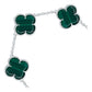 Pulsera Trebol Esmaltado Regalo Hombre Mujer Plata 925