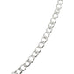 Cadena Cubana Diamantada Barbada Hombre Plata925 60cm X 5mm