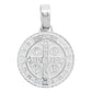 Dije Medalla Grande San Benito Diamantada Plata Ley 925