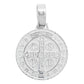 Dije Medalla Grande San Benito Diamantada Plata Ley 925