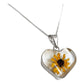 Collar Girasol Encapsulado Regalo Amor Amistad Plata S925