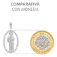 Dije San Judas Liso Borde Zirconias Hombre Plata 925 3.7 Cm