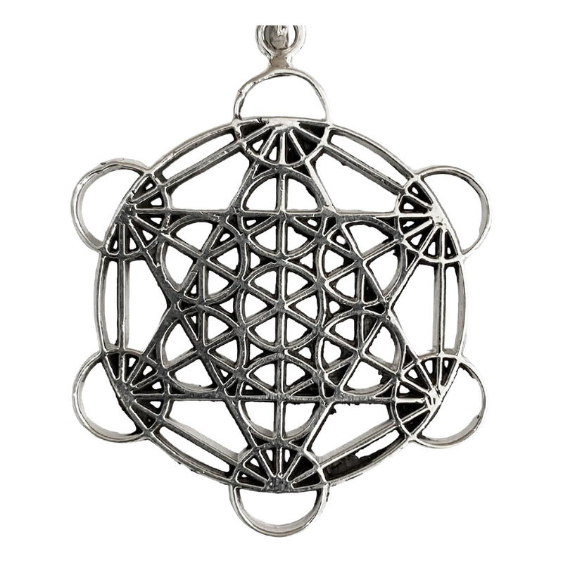 Dije Medalla Grande De Metatron En Plata Solida Ley 925