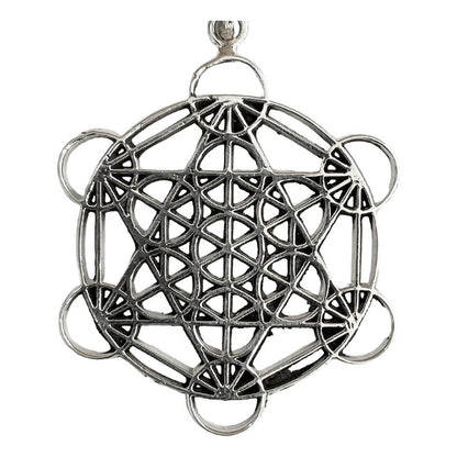 Dije Medalla Grande De Metatron En Plata Solida Ley 925