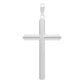 Dije Cruz Tubo Tubular Lisa Sencillo Hombre Plata .925 5 Cm Plateado