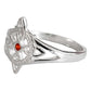 Anillo Nudo De Bruja Con Zirconia De Color Plata Solida 925