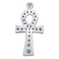 Dije Cruz Egipcia Ankh Llave De La Vida Zirconias Plata 925