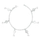 Pulsera Ajustable San Benito Pequeña Medallas Plata Ley 925