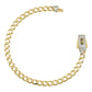 Pulsera Cubana Oro 10k Zirconias Unisex 18 Cm X 5 Mm 6.1g Amarillo 6 Cm 18 Cm