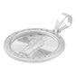Dije Medalla Diamantada San Judas Zirconias Plata 925 2.3 Cm Blanco