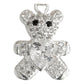 Dije Osito Corazón Amor Zirconias Regalo Plata Ley 925