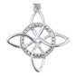 Dije Nudo De Bruja Celta Premium Asa Zirconias Plata 925 Blanco