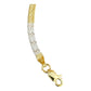 Cadena Y Brazalete Cola De Serpiente Tricolor Plata Ley 925