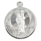 Medalla Diamantada San Judas Tadeo Plata Ley 925 2 Cm