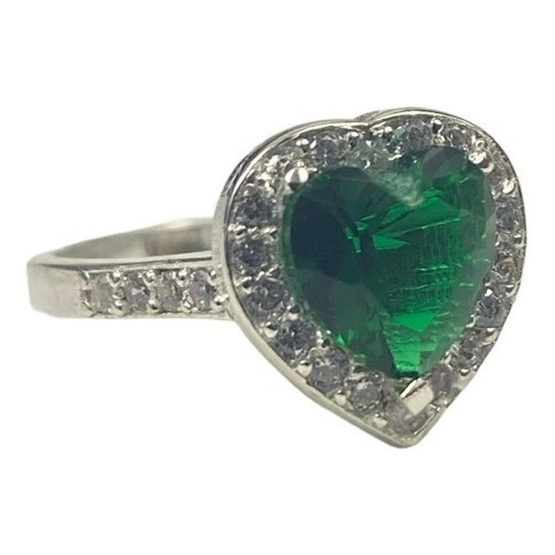 Anillo Solitario Corazón Compromiso Promesa Plata 925