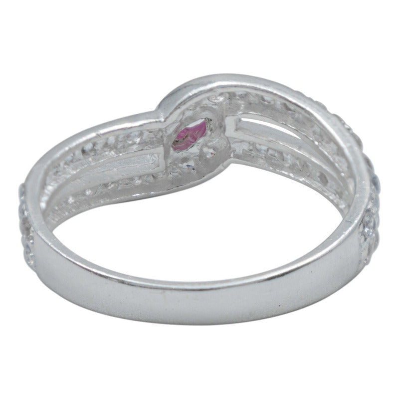 Anillo Promesa Compromiso Plata Fina 925 Rubi Certificado