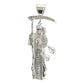 Dije Medalla Mini Santa Muerte Con Zirconias En Plata S.925