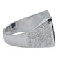 Anillo Diamantado San Judas Piedra Onix Hombre Plata 925