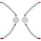 Pulsera Ajustable San Benito Hilo Artesanal Bola Plata 925
