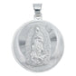 Medalla Con Doble Vista San Judas Virgen Guadalupe Plata 925