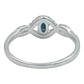 Anillo Promesa Compromiso Plata Fina 925 Zafiro Certificado
