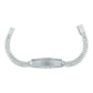 Esclava Doble Cubana Placa Diam Adolescente Plata Maciza 925