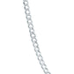 Cadena Cubana Gruesa Diamant Plata Italiana 925 60cm X 6mm