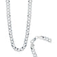 Cadena Cubana Gruesa Cerrada Hombre Plata 925 70 Cm X 7 Mm