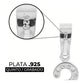 Dije Inicial De Plata 925 Zirconias  2 Cm Regalo Para Mujer S