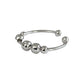 Anillo Ajustable Antiestres Ansiedad Perlas Movibles S925