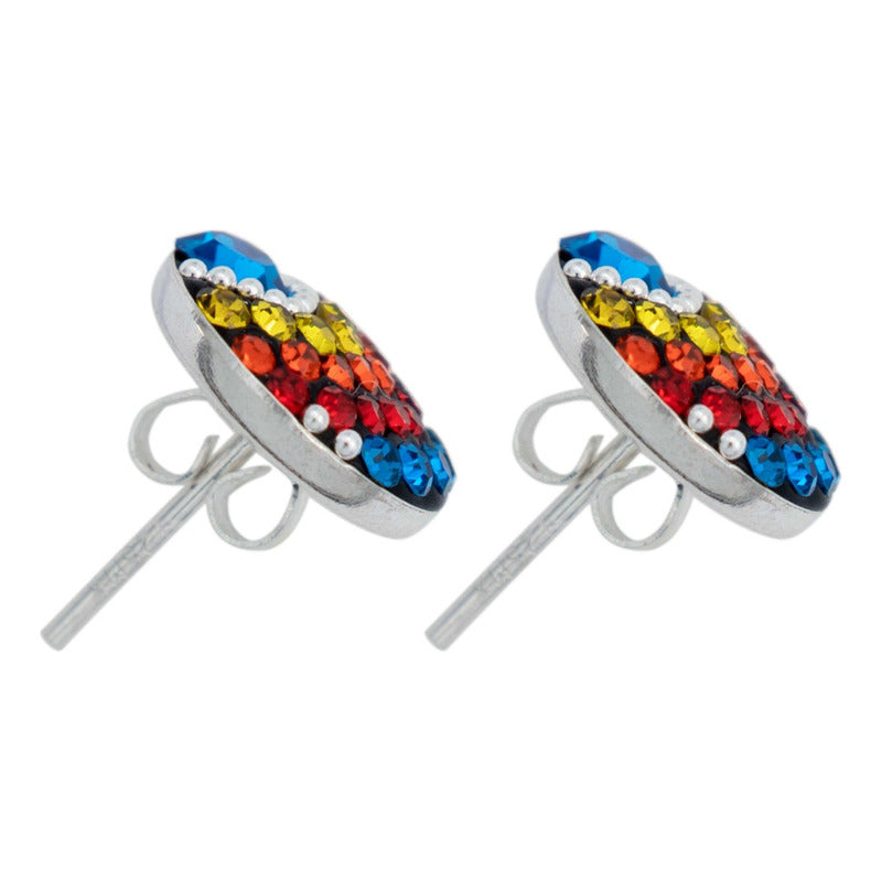 Colibri Dije Arete Cadena Piedras Conjunto Mediano Plata 925
